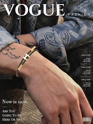Pulsera GAUEIOUR H Acero Titanio Negra Dorada