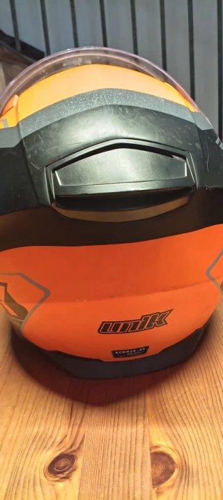 Casco Integral Moto Naranja Talla L