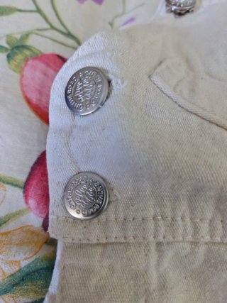 Peto vaquero vintage beige/blanco