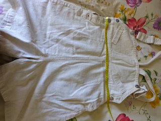 Peto vaquero vintage beige/blanco