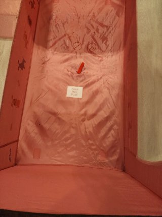 Cuna de viaje plegable rosa