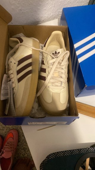 Zapatillas Adidas Mujer Talla 38 Beige/Negras