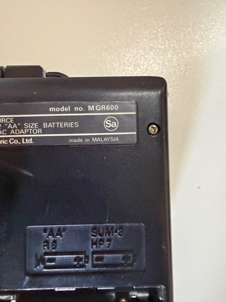 Lettore Cassette Sanyo Bassxpander MGR600