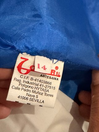 Traje de corto azul completo