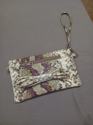Bolso cartera estampado piel serpiente