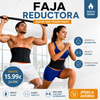 Faja Reductora Efecto Sauna Negra