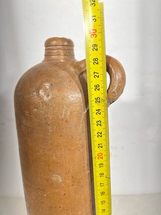 Antigua Botella de Gres Cilíndrica