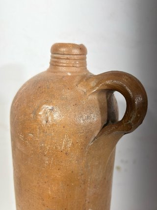 Antigua Botella de Gres Cilíndrica