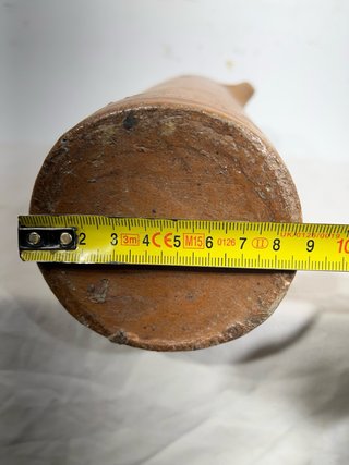 Antigua Botella de Gres Cilíndrica