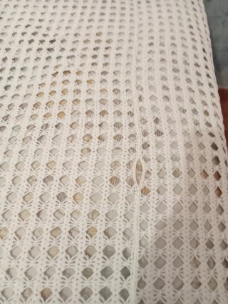 Coperta uncinetto antica bianca letto grande