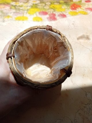 2 Vasetti corteccia decorativi
