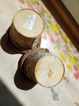 2 Vasetti corteccia decorativi