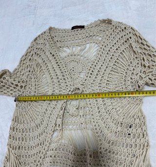 Chaqueta crochet beige Talla S