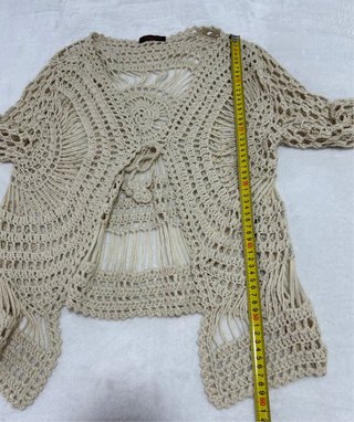 Chaqueta crochet beige Talla S