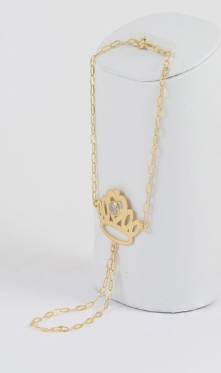 Pulsera pasamanos Corona oro 18k 750