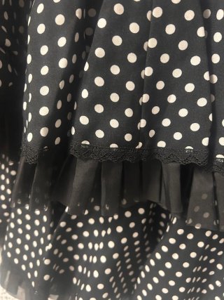 Traje Flamenca Negro con Lunares Blancos