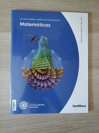 Matemáticas I 1 Bachillerato. Los dos libros.