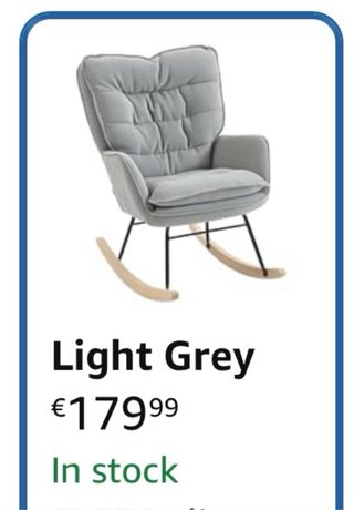 Sillón lactancia mecedora HOMCOM gris – Como nuevo