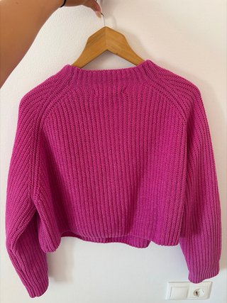 Jersey Bershka rosa cropped