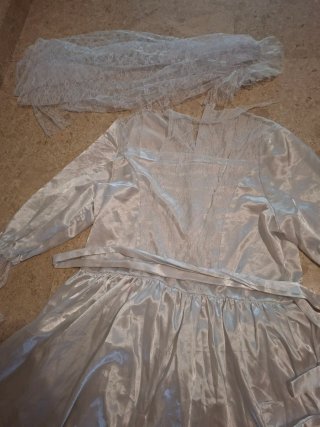 Disfraz vestido de novia con velo y lazo En genera