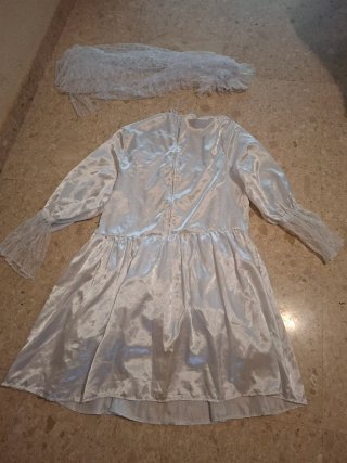 Disfraz vestido de novia con velo y lazo En genera