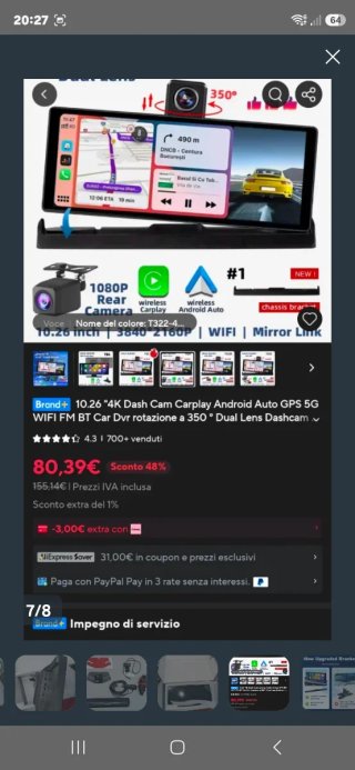 Pantalla original rt6 smeg+iv2 y dashcam Linux