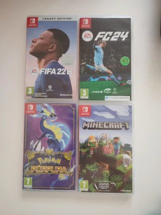 Nintendo Switch con scatola e giochi