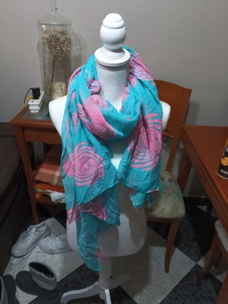 Bufanda Azul y Rosa