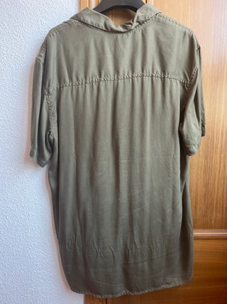 Camisa Pull&Bear Verde Militar Talla L
