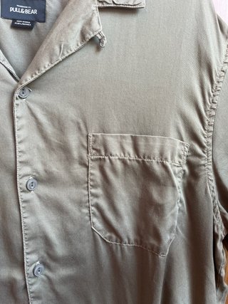 Camisa Pull&Bear Verde Militar Talla L