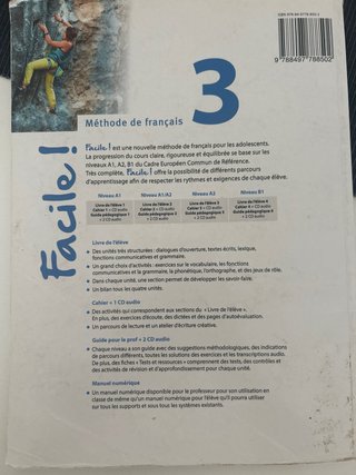 Facile!, 3 méthode de français