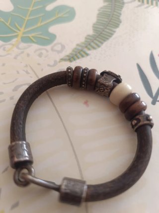 Pulsera de cuero y plata 925