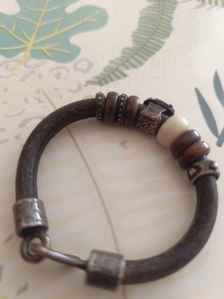 Pulsera de cuero y plata 925