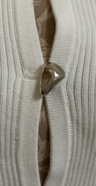 Zara Top Bianco con Bottoni - Taglia M