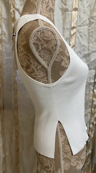 Zara Top Bianco con Bottoni - Taglia M