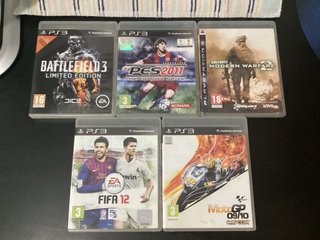 Pack 5 Juegos PS3: Battlefield, PES, FIFA, MotoGP,