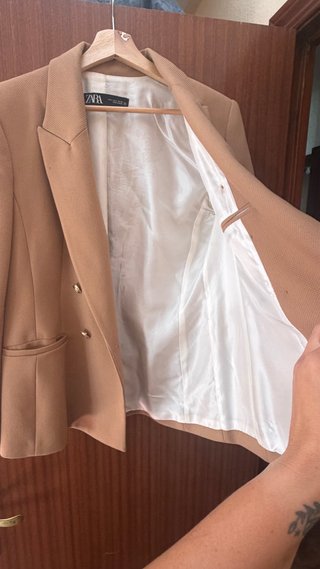 Americana Camel Zara Doble Botonadura