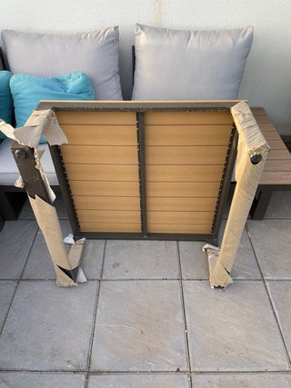 Mesa de centro de jardín de aluminio