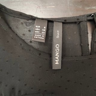 Mango Suit abito estivo tubino nero pizzo pois S