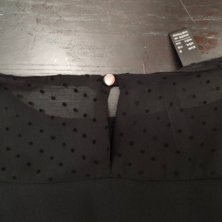 Mango Suit abito estivo tubino nero pizzo pois S