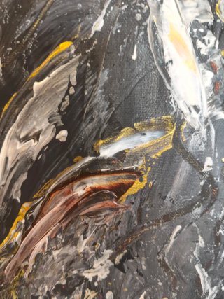 Cuadro abstracto pintado a mano
