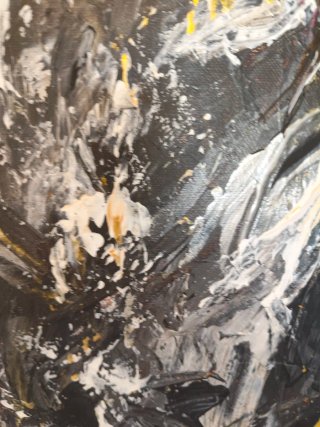 Cuadro abstracto pintado a mano