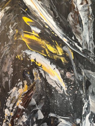 Cuadro abstracto pintado a mano