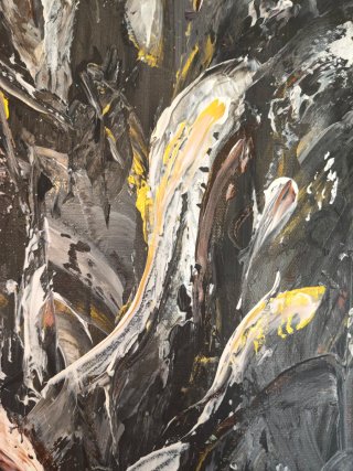 Cuadro abstracto pintado a mano