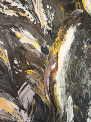 Cuadro abstracto pintado a mano