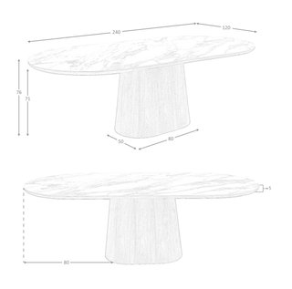 NOVEDAD REBAJA! Elegante gran mesa de comedor fija