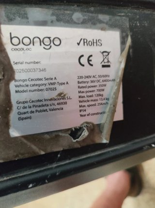 Patinete eléctrico Cecotec Bongo
