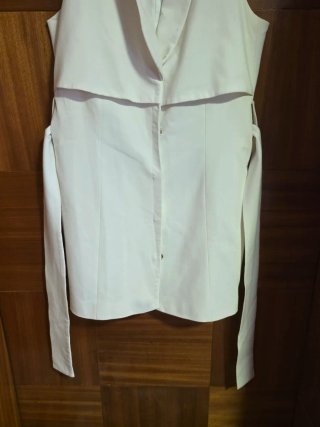 Chaleco Zara Blanco Talla Única