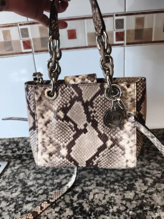 Bolso Michael Kors Serpiente Marrón/Gris