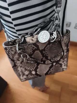 Bolso Michael Kors Serpiente Marrón/Gris